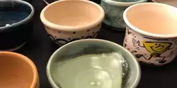 Bunch of empty bowls