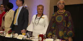 Drs. Oralene Simmons and Joy DeGruy at the MLK Breakfast