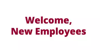 Welcome New Employees text