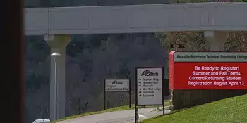 Pedestrian bridge and electronic sign