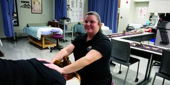 Student giving massage