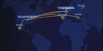Map of world cyber attacks