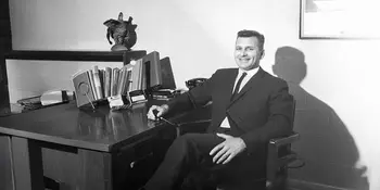 Harvey Haynes in his office in the 1960s