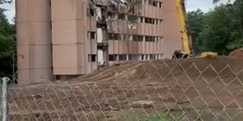 A-B Tech Enka Formerly Haynes Tower Demolition Video - 1