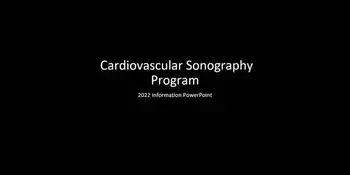 2022 Cardiovascular Sonography Information Session