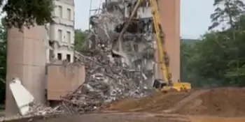 A-B Tech Enka Formerly Haynes Tower Demolition Video - 5